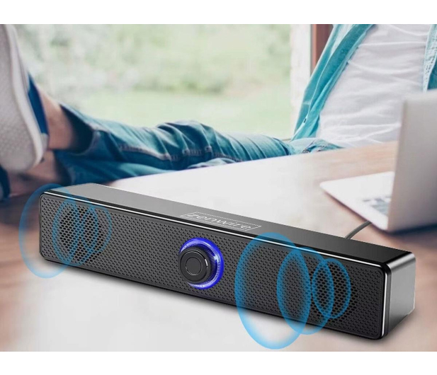 Zenwire Mini Soundbar Głośniki USB do Laptopa Komputera PC LED 18W - 1604671 - zdjęcie 3